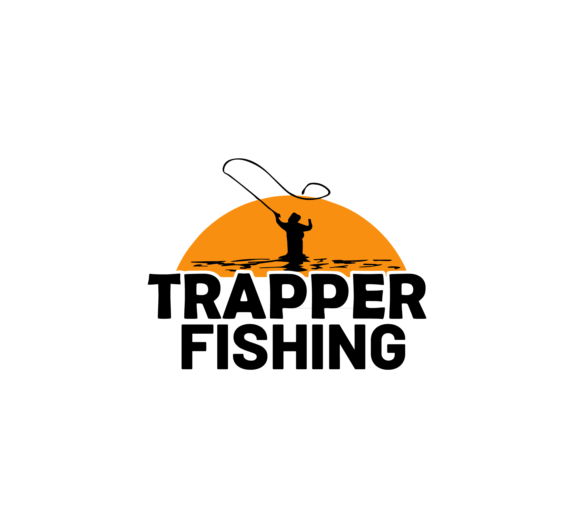 Trapper Fishing Logo
